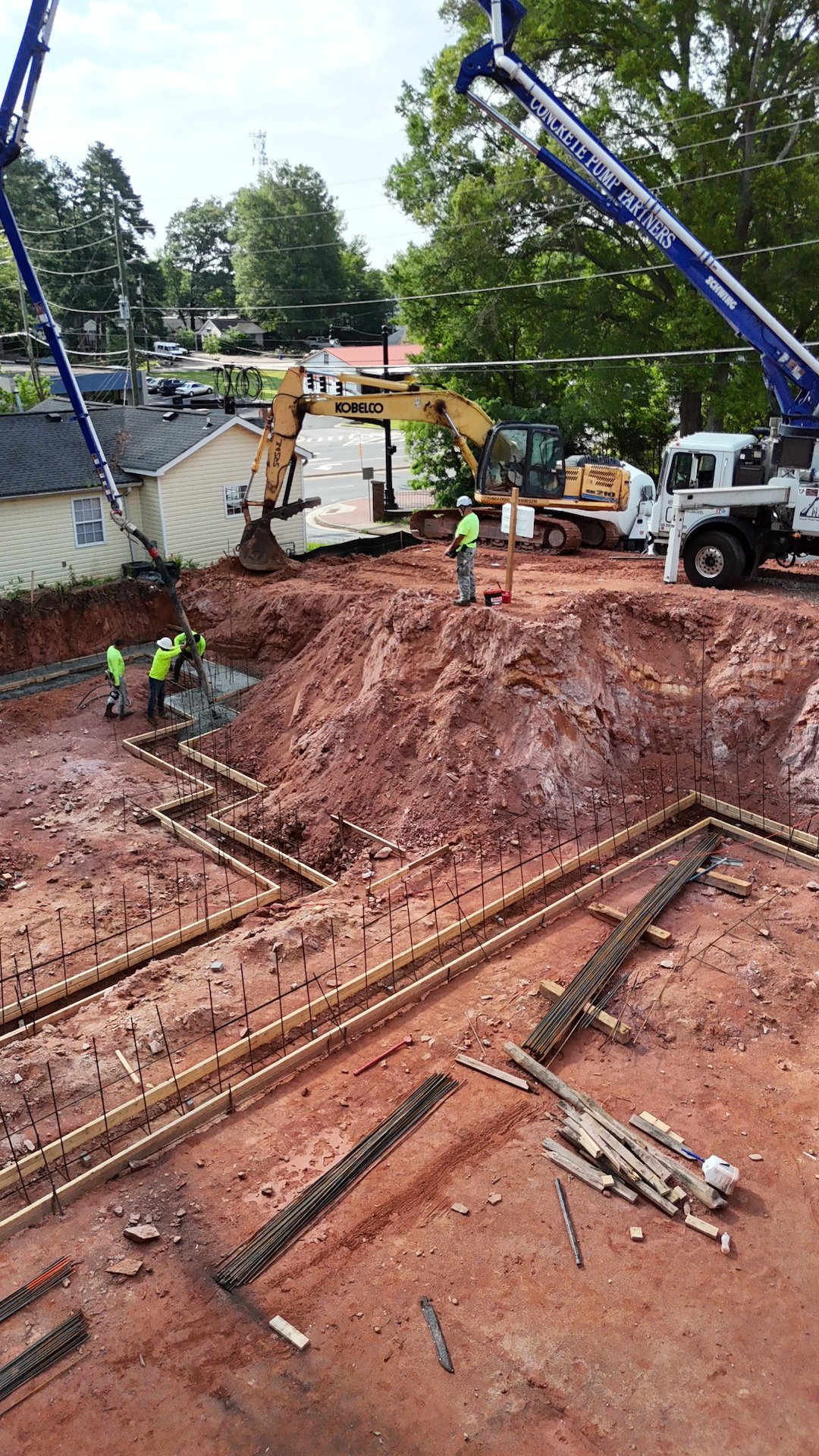 Concrete Footings & Walls Located at Lawrence St., Marietta, GA