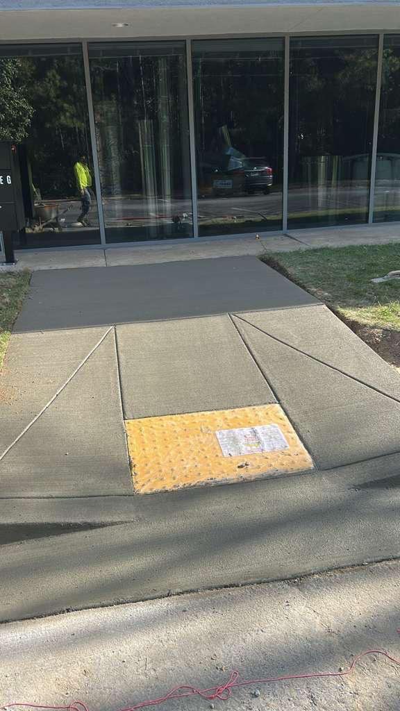 Commercial ADA Concrete Sidewalks, Entrance Ramp & Accessible Parking Striping in Marietta, GA